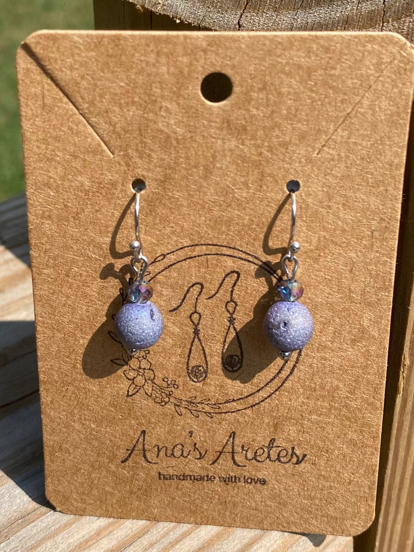 Purple Druzy Amanda Earrings