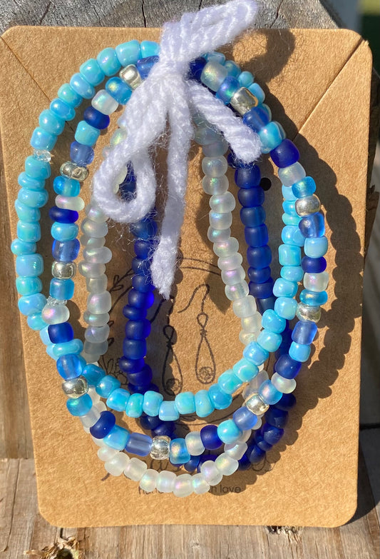 Blue Genevieve Bracelet Stack