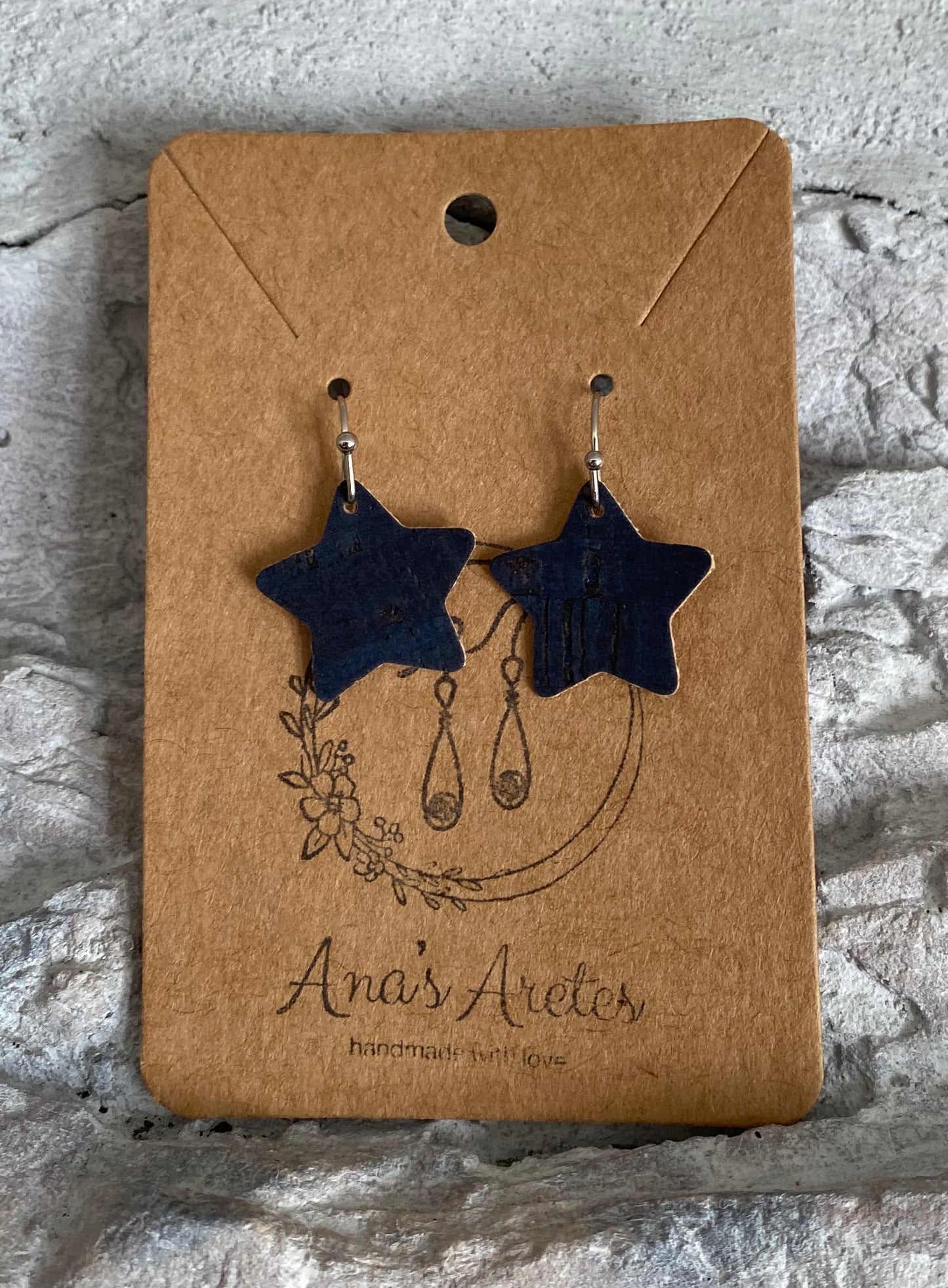 Dark Navy Maggie Star Earrings (Mother & Daughter Set / Individual)