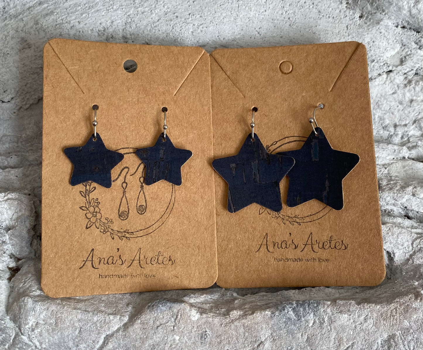 Dark Navy Maggie Star Earrings (Mother & Daughter Set / Individual)
